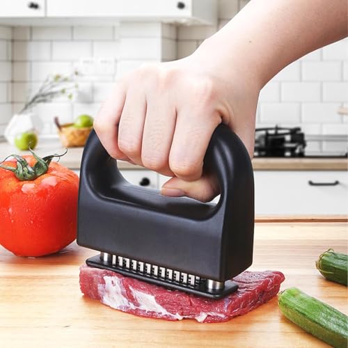 RoarCraft Meat Tenderizer,Multipurpose Poultry Tenderizer with 48 Stainless Steel Needle Blades,Easy to Use,Durable Steak Tenderizer for Cooking Marinade BBQ - Image 2