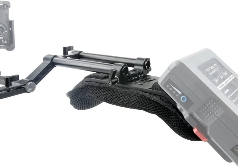 NICEYRIG 15mm Shoulder Pad Kit with Rail Raiser /15mm Rods 6 Inch for Shoulder Rig System Video Camera DSLR Camcorders - Image 3