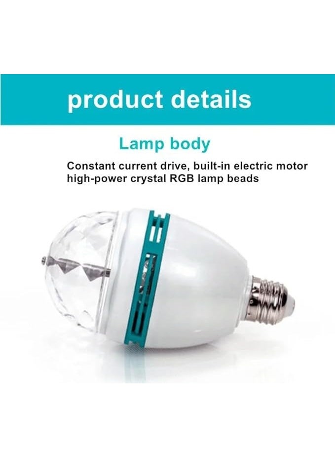 متجر ماي سوق: لمبة ديسكو LED دوارة RGB بقاعدة E27 - مصباح حفلات سحري ملون مع هيكل مقاوم للهب - Image 5