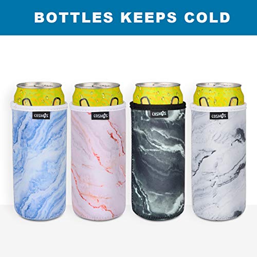 CM Pack of 4 Tall Boy Can Sleeves Soft Neoprene Tallboy Can Covers Bottle Insulators Can Cooler for 24 Fluid Ounce Energy Beer Beverage Drink Cans - Image 3