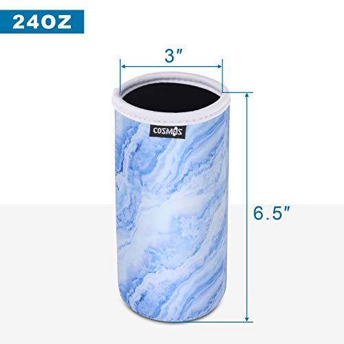CM Pack of 4 Tall Boy Can Sleeves Soft Neoprene Tallboy Can Covers Bottle Insulators Can Cooler for 24 Fluid Ounce Energy Beer Beverage Drink Cans - Image 2