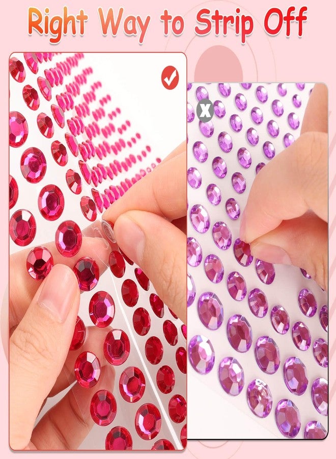 Tidponra 4170 Pcs 6 Sizes Self Adhesive Rhinestone Gem Stickers for Hair Face Body Makeup, Bling Stick on Jewels for DIY Craft, Card Decorations, 15 Colors - Image 5