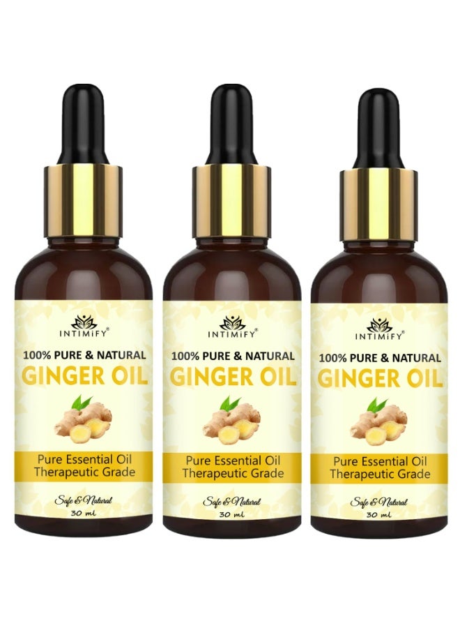 INTIMIFY زيت الزنجبيل العطري من إنتيميفاي للتدليك والعناية بالشعر (3 × 30 مل) - Image 1
