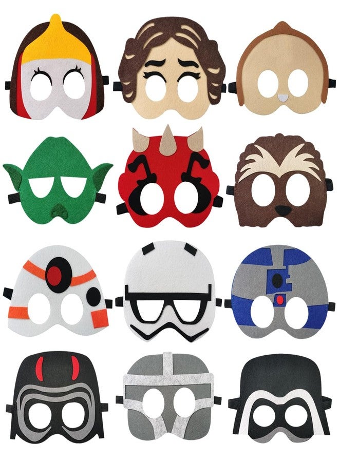 NF ORANGE 12pcs Galaxy Wars Birthday Party Masks,Galaxy Wars Party Supplies for Role Playing Birthday Dress Up Props - Image 1
