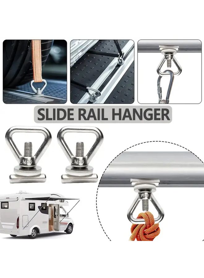 4pcs RV Sunshade Track Stopper Hook Quick Release Guide Rail Cargo Fixation - Image 1
