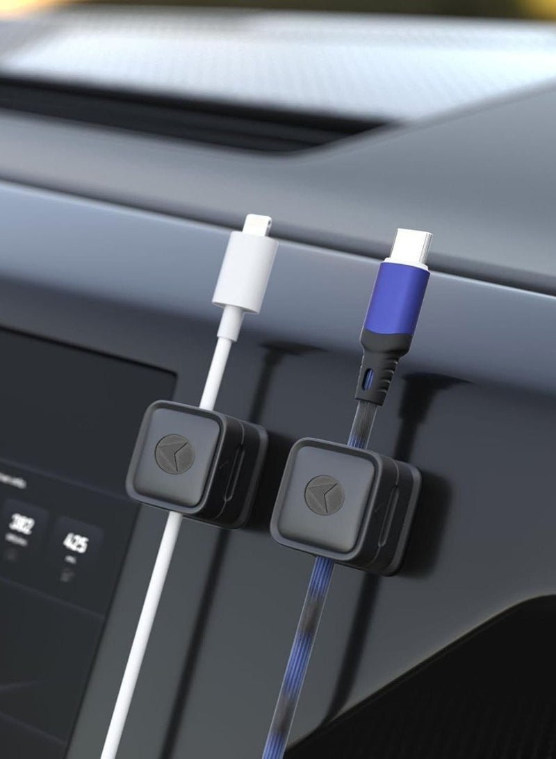 منظم الأسلاك العملي الذي يساعدك على الحفاظ على مساحة عملك أو منزلك أكثر ترتيبًا وأناقة، ويمنع تشابك الكابلات أو تلفها 6 قطع - Image 1