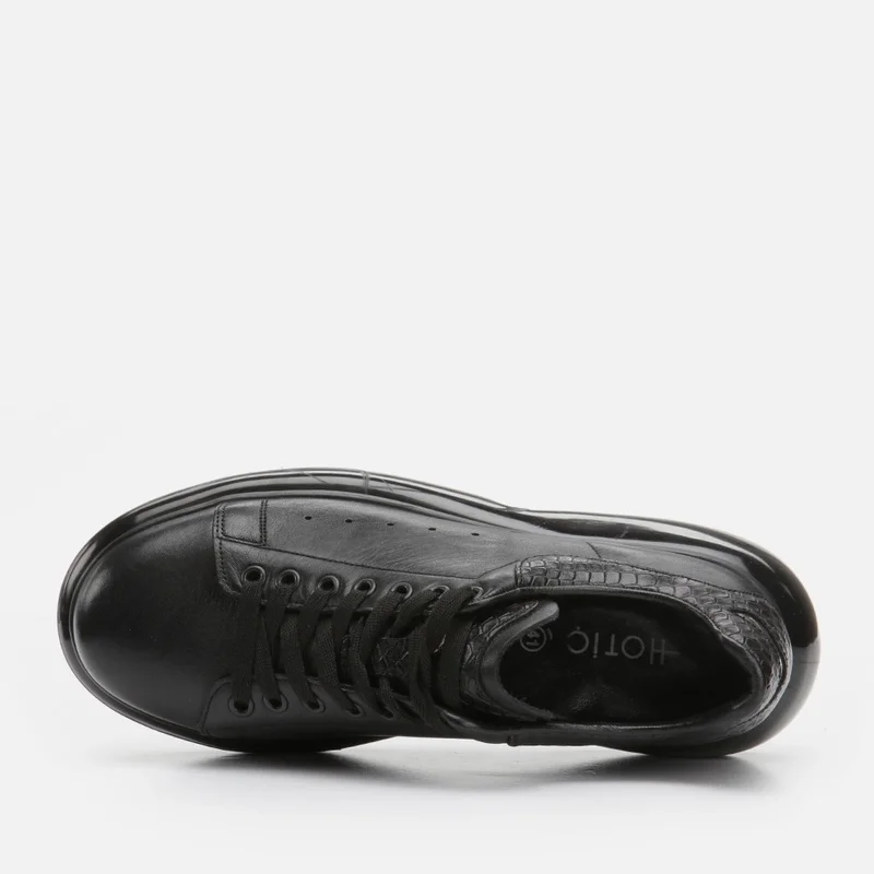Hotiç 02AYH293260A100 GENUINE Leather Black Men's Casual Shoes
