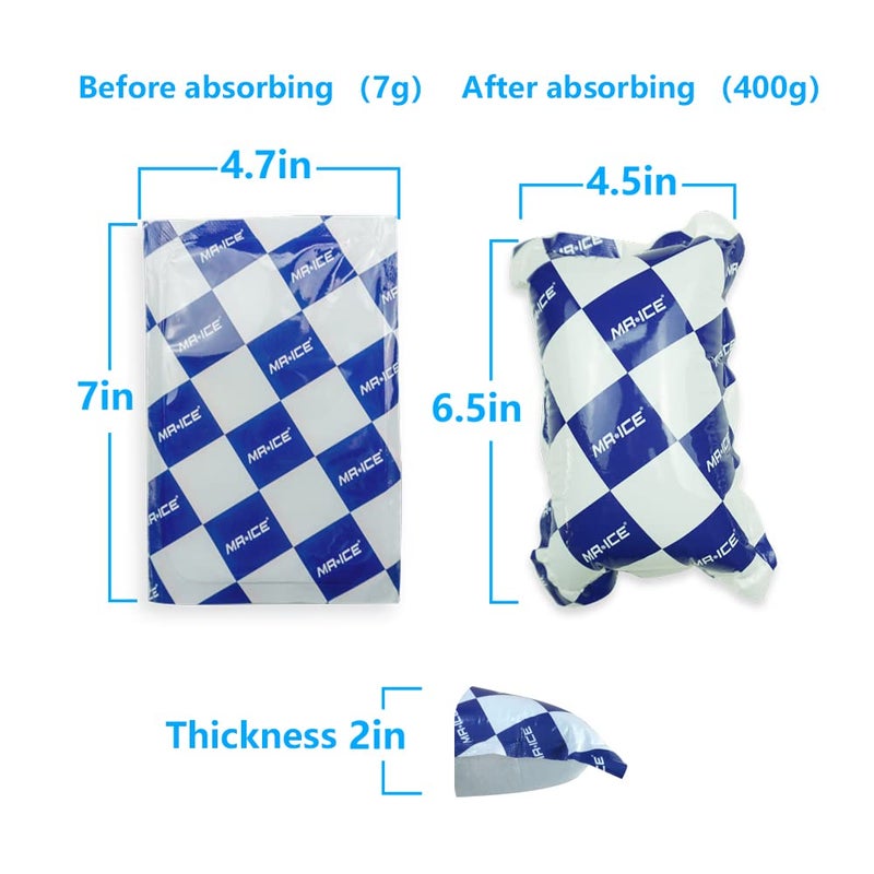 Mrice Shipping Cold Packs Ice Pack Sheets for Coolers Reusable, Ice Packs for Shipping Frozen Food, Shipping Dry Ice Pack Freezer Pack for Lunch Bag Long Lasting Cool Packs for shipping, 6.9"x4.7" 15 Sheets - Image 4