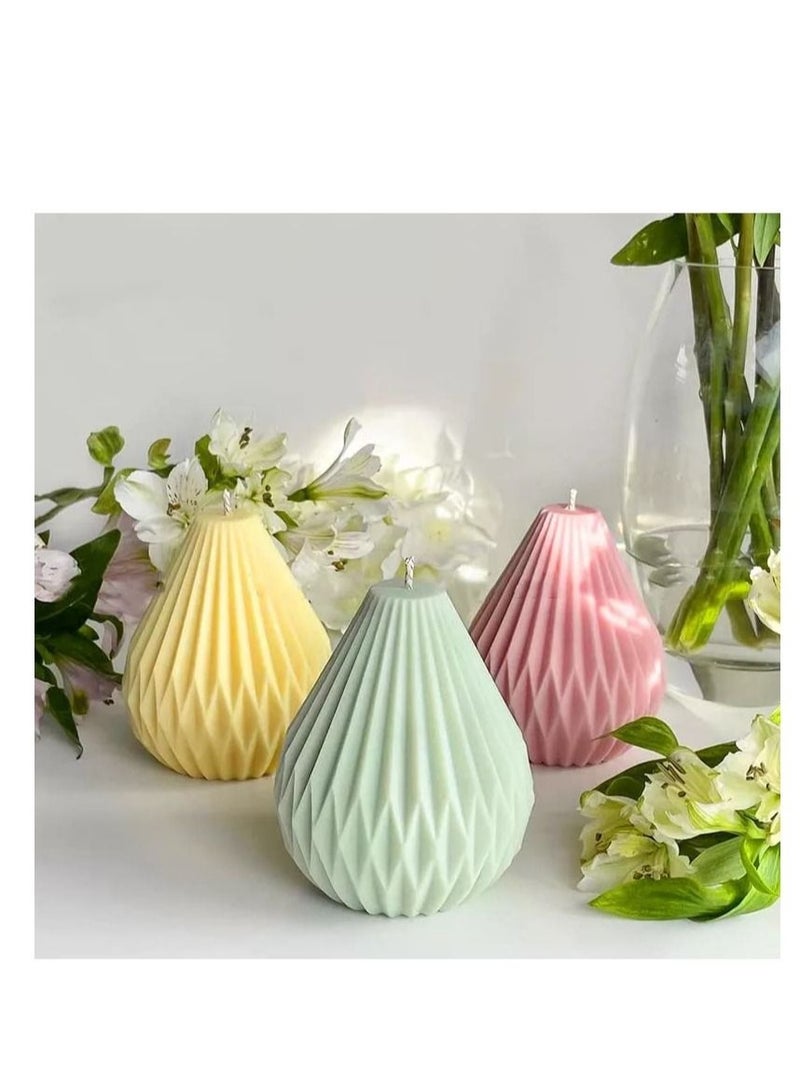 Captaintech 3D Pear Shape Silicone Mold for Plaster Candle Making Baking Chocolate Cake Dessert Pastry Mousse Mould Resin Molds, Model Silicone, Epoxy Molds for Making Resin Molds - Image 5