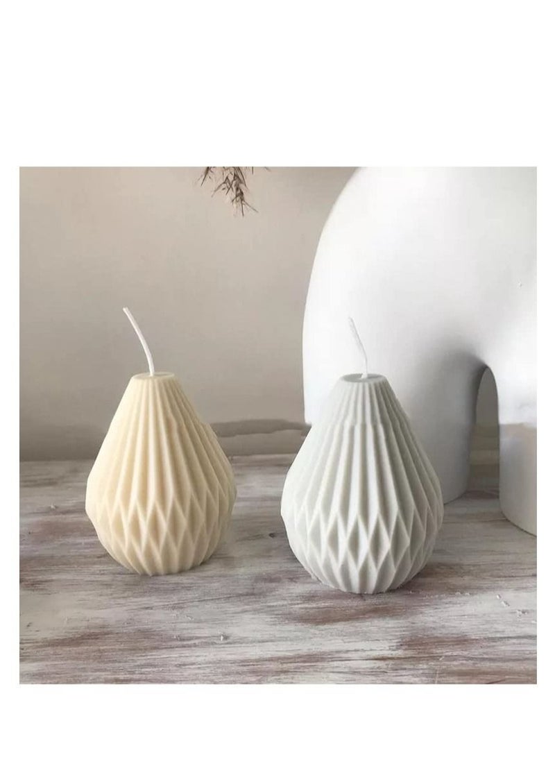 Captaintech 3D Pear Shape Silicone Mold for Plaster Candle Making Baking Chocolate Cake Dessert Pastry Mousse Mould Resin Molds, Model Silicone, Epoxy Molds for Making Resin Molds - Image 4