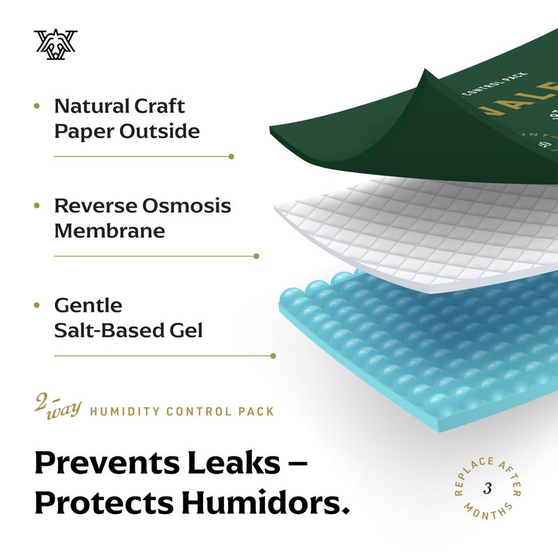Valet 65% Two-Way Humidity Packs for Aging and Long Term Storage, 12-Pack, 60g Each, Humidifier Pack Prevents Leaks and Controls Moisture with Natural Craft Paper Design - Image 3