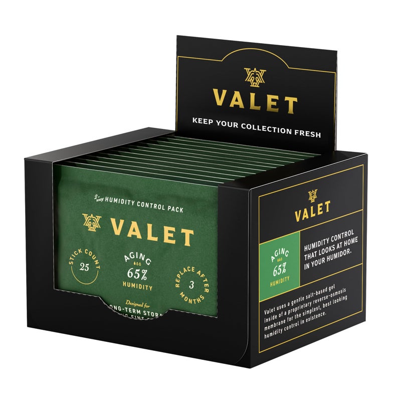 Valet 65% Two-Way Humidity Packs for Aging and Long Term Storage, 12-Pack, 60g Each, Humidifier Pack Prevents Leaks and Controls Moisture with Natural Craft Paper Design - Image 1