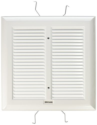 Broan S97011308 Spring Mounted Bathroom Fan CoverGrille Assembly White