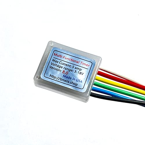 Timers.Shop Mini Timer Time Delay Relay .1 Sec to 400 days. 3V 12V 18V 5A. Power on or Off Delay, Cycling and More. Compatible with B00PD65UGA - Image 1