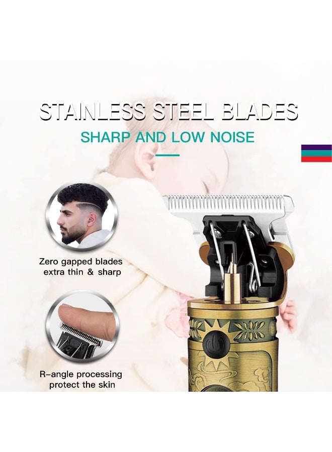 ماكينة حلاقة شعر احترافية لاسلكية – هيكل معدني كلاسيكي مع شفرات ستانلس ستيل - Image 4