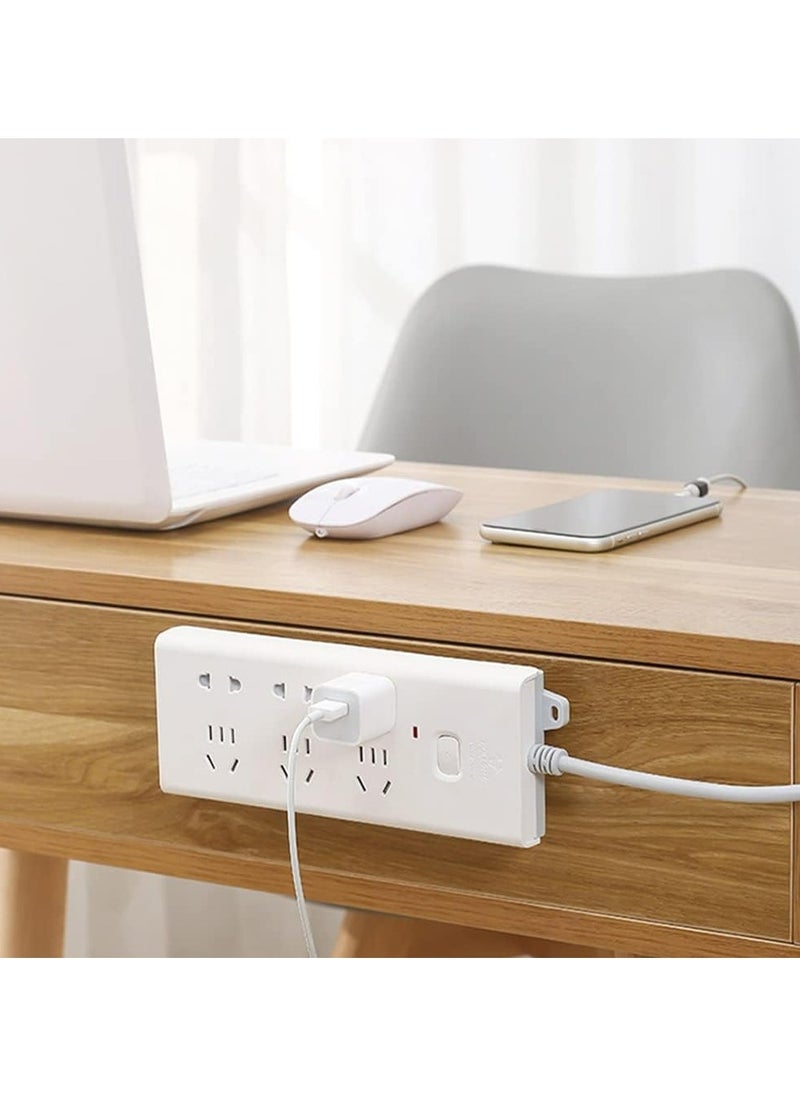 Oasisgalore 4pcs Self-Adhesive Power Strip Holders, Punch-Free Socket Organizer for Wall or Desktop  - Image 2