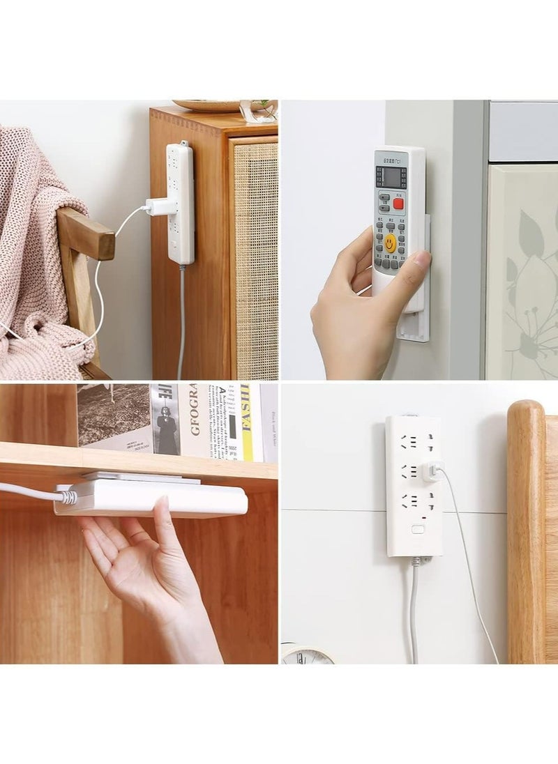 Oasisgalore 4pcs Self-Adhesive Power Strip Holders, Punch-Free Socket Organizer for Wall or Desktop  - Image 5