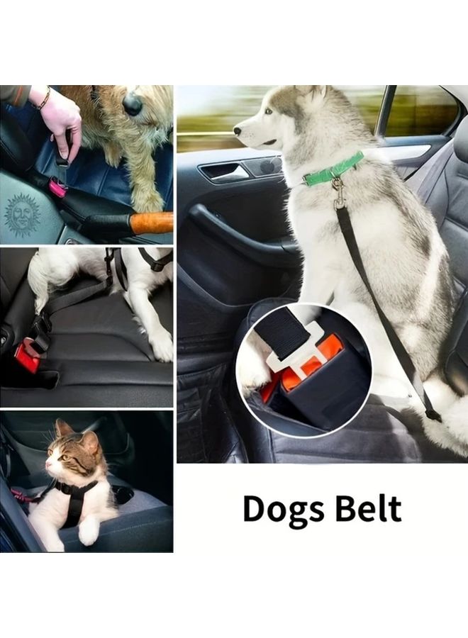 حزام أمان قابل للتعديل للكلاب باللون الأسود مع خطافات السحب، مصنوع من مادة البولي أميد المتينة - Image 5