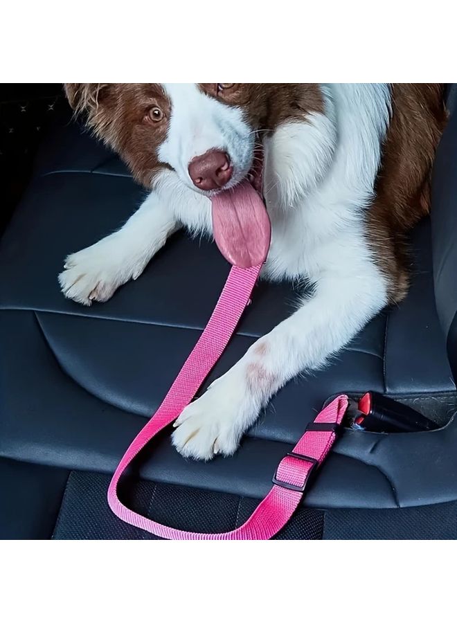 حزام أمان قابل للتعديل للكلاب باللون الأسود مع خطافات السحب، مصنوع من مادة البولي أميد المتينة - Image 4