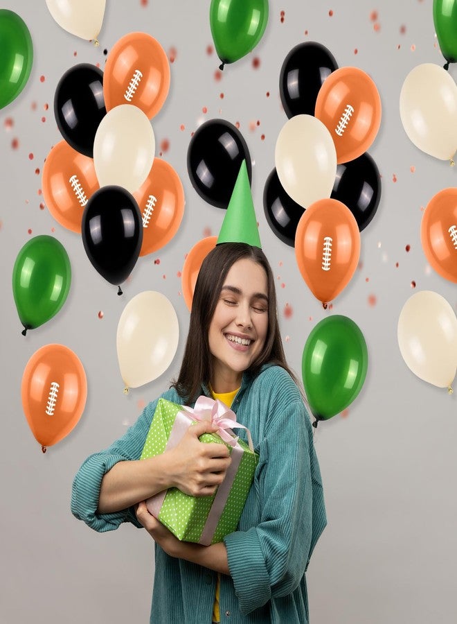 بيابيان بالونات حفلات مطبوعة عليها صورة كرة قدم مقاس 12 بوصة - أخضر داكن، أسود، بيج - ديكورات حفلات أعياد ميلاد رياضية للأولاد - Image 5
