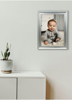 Decorhills Silver Photo Frame 12x16 Inche – Elegant Wood Picture Frame for Office, Bedroom, Living Room, and Hallway – Stylish Wall & Tabletop Display for Cherished Memories  - Image 2
