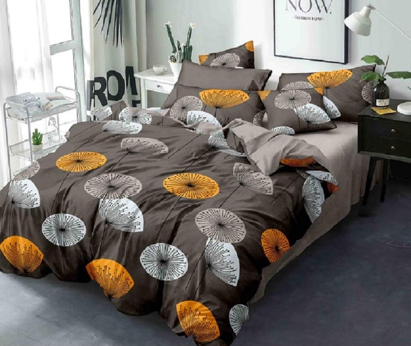 Laying Style غطاء لحاف كينغ سايز من قطن غلاسي الناعم بتصميم لايينغ ستايل™ II غطاء رازاى II غطاء لحاف لحجم سرير مزدوج بسحاب (دوهرات) 225x250 سم متعدد الألوان - Image 1