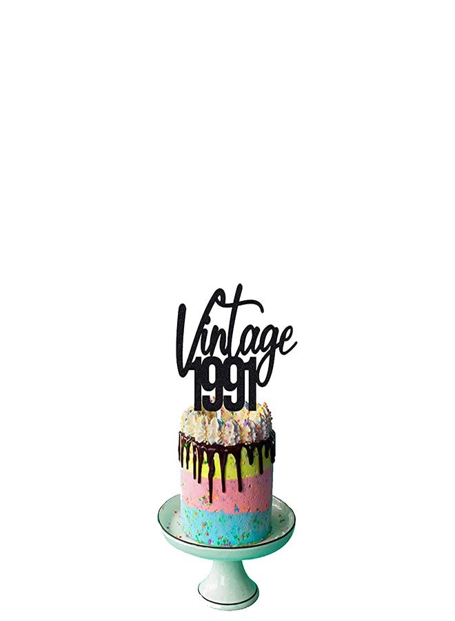 Festiko®Vintage 1991 Theme Decoration for 40th Men and Women Birthday Party Funny 40 and Fabulous Decoration Combo(Cake Topper,Balloons)- 51 Pcs - Image 2