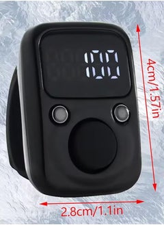 TIGER Electric Finger Counter with LED Display – Digital Dhikr Tasbih Ring, Glow in the Dark, Accurate Counting Device with Replaceable Battery (Blue, LMRT65)  - Image 2