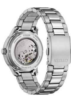 CITIZEN Mechanical Mens Watch NJ0191-83L – Ice Blue Polished Dial with Date Display, Stainless Steel Case and Bracelet, 40mm, Calibre 8210, Automatic, 100M WR  - Image 5