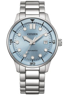CITIZEN Mechanical Mens Watch NJ0191-83L – Ice Blue Polished Dial with Date Display, Stainless Steel Case and Bracelet, 40mm, Calibre 8210, Automatic, 100M WR  - Image 3
