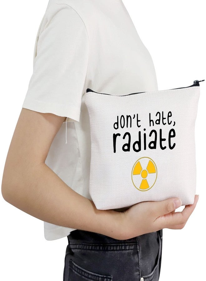 POFULL Radiology Tech Cosmetic Bag X-ray Radiology Gifts Future X-Ray Tech Gift Don't Hate Radiate Makeup Bag (Don't Hate Radiate bag) - Image 4