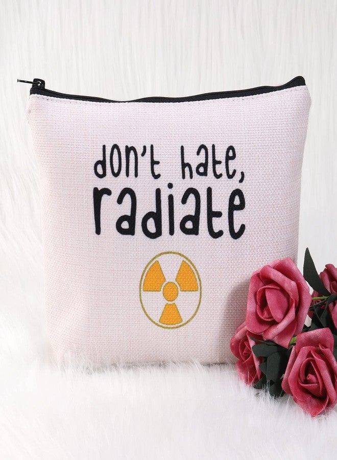 POFULL Radiology Tech Cosmetic Bag X-ray Radiology Gifts Future X-Ray Tech Gift Don't Hate Radiate Makeup Bag (Don't Hate Radiate bag) - Image 3