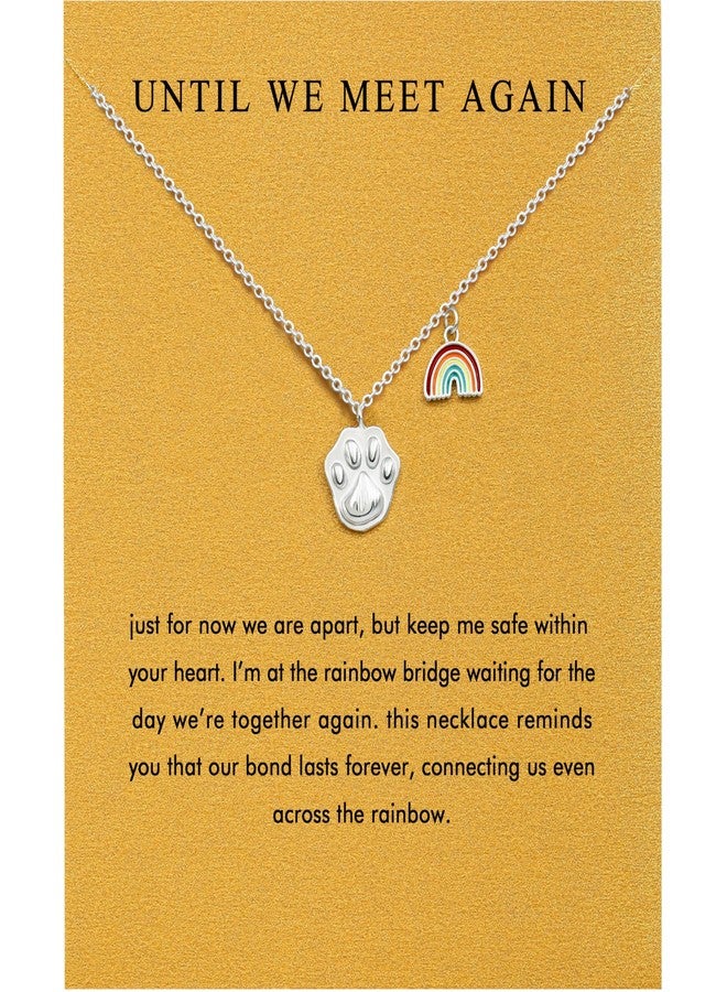 Baydurcan Rainbow Bridge Dog Memorial Gifts Pet Loss sympathy Gift for Dog Passing Away Remembrance (dog paw) - Image 1