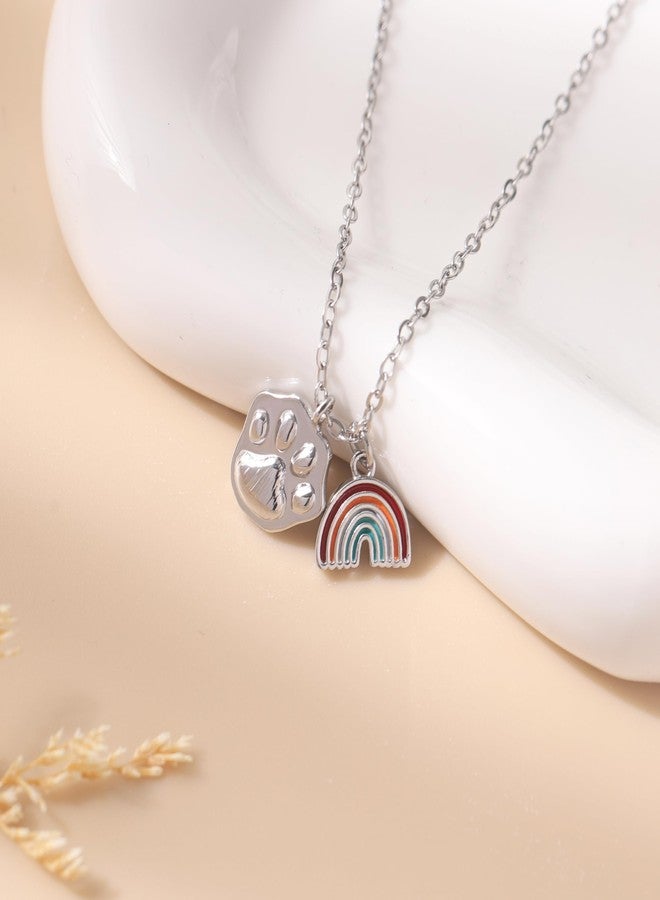 Baydurcan Rainbow Bridge Dog Memorial Gifts Pet Loss sympathy Gift for Dog Passing Away Remembrance (dog paw) - Image 3