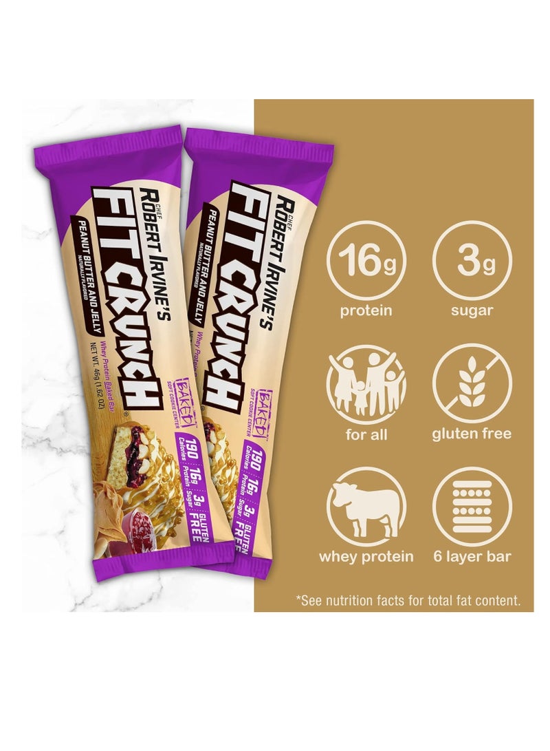 Fit Crunch Protein Bar 46gm Peanut Butter & Jelly 1x9 - Image 3