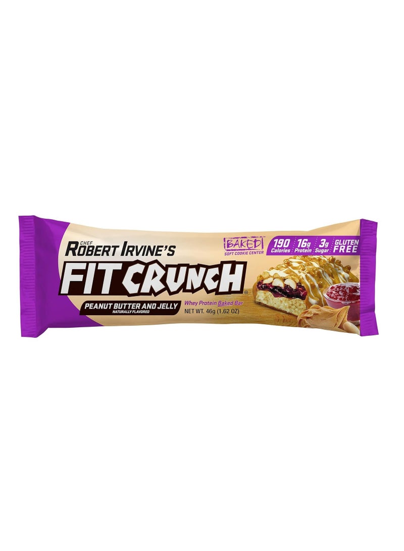 Fit Crunch Protein Bar 46gm Peanut Butter & Jelly 1x9 - Image 5