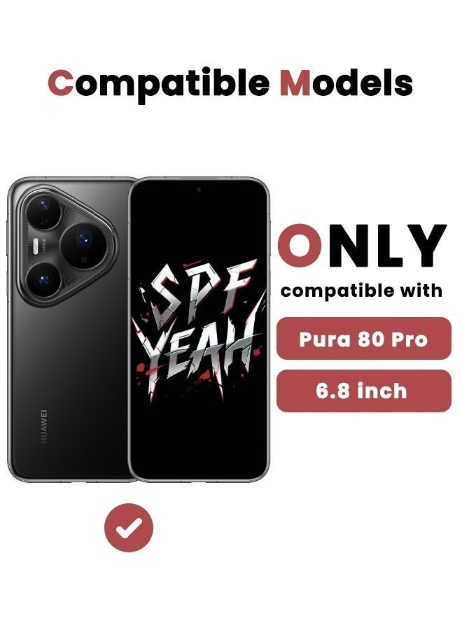 Nova future [2+2 Pack] Huawei Pura 80 Pro Privacy Screen Protector with Camera Lens Protector, [28° Anti-Spy][9H Hardness][Touch Sensitive][Anti Scratch][Bubble Free][Case Friendly] Protector Set for HUAWEI Pura 80 Pro 6.8 inch (Boxed, 2+2 PCS) - Image 2