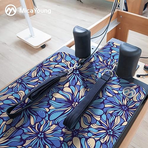 MicaYoung Pilates Reformer Mat Cover Non-slip for Pilates Reformer Workout 1mm/0.04" Thick with Carry Pouch, Blue - Image 5