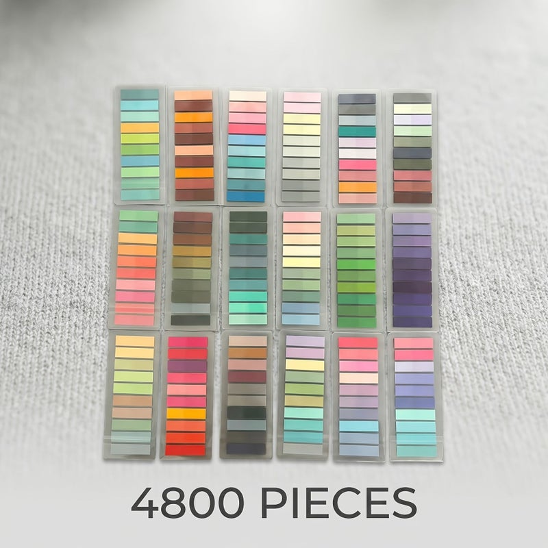 4800 Adhesive Label Stickers with Tabs for School Office Book Annotation Filing Supplies - Image 2