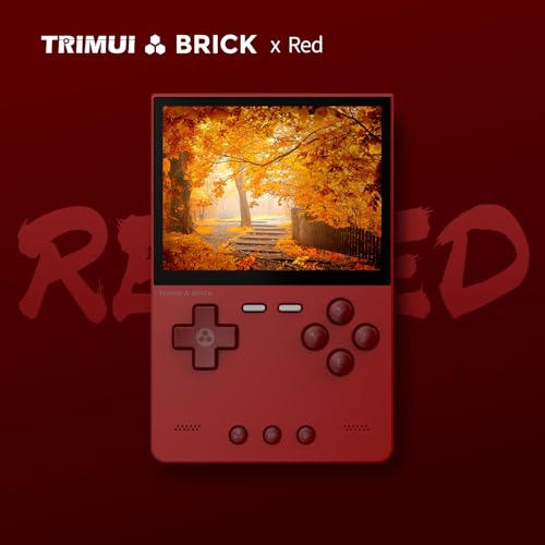 HANHIBR Trimui Brick Handheld Game Console 3.2-Inches Display Game Console,1024x768 IPS Screen Supports Multiple Simulators,Linux System Built-in 64G TF Card Red - Image 2