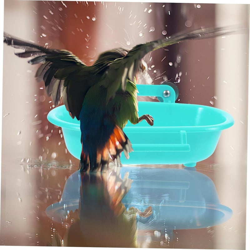 Outanaya Parrot Bath Box Bird Bathtub Bird Cage Accessory Parakeet Bath for Cage - Image 3