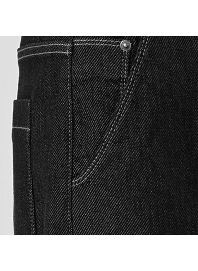 Markless Men's Autumn And Winter Textured Pants 1031, Denim Black , Size 31 - Image 5