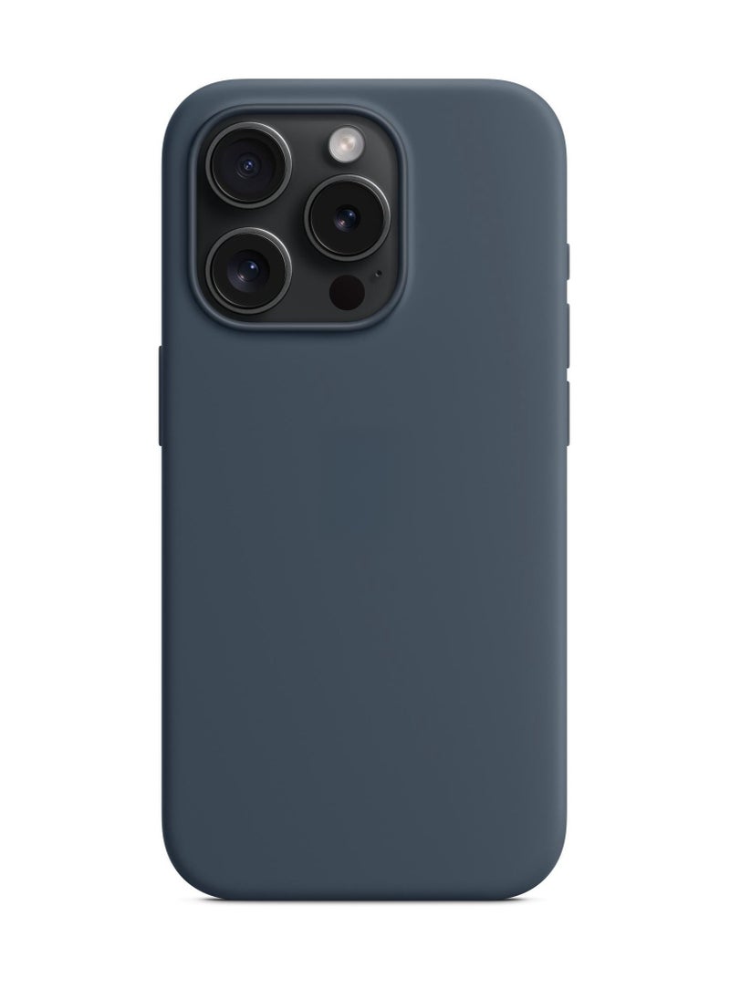 HEXABEX - Silicone Case for iPhone 15 Pro Max, Protective Liquid Silicone Case with Magsafe for Apple iPhone 15 Pro Max 6.7 Blue - Image 1
