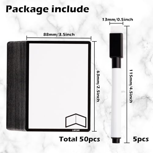 LAMJAM 50 Pieces Reusable Dry Erase MTG Tokens with Marker DoubleSided MTG Proxy Cards for Magic The Gathering DIY Blank Card Games Accessories - Image 5