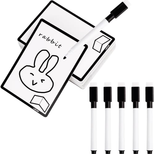 LAMJAM 50 Pieces Reusable Dry Erase MTG Tokens with Marker DoubleSided MTG Proxy Cards for Magic The Gathering DIY Blank Card Games Accessories - Image 1