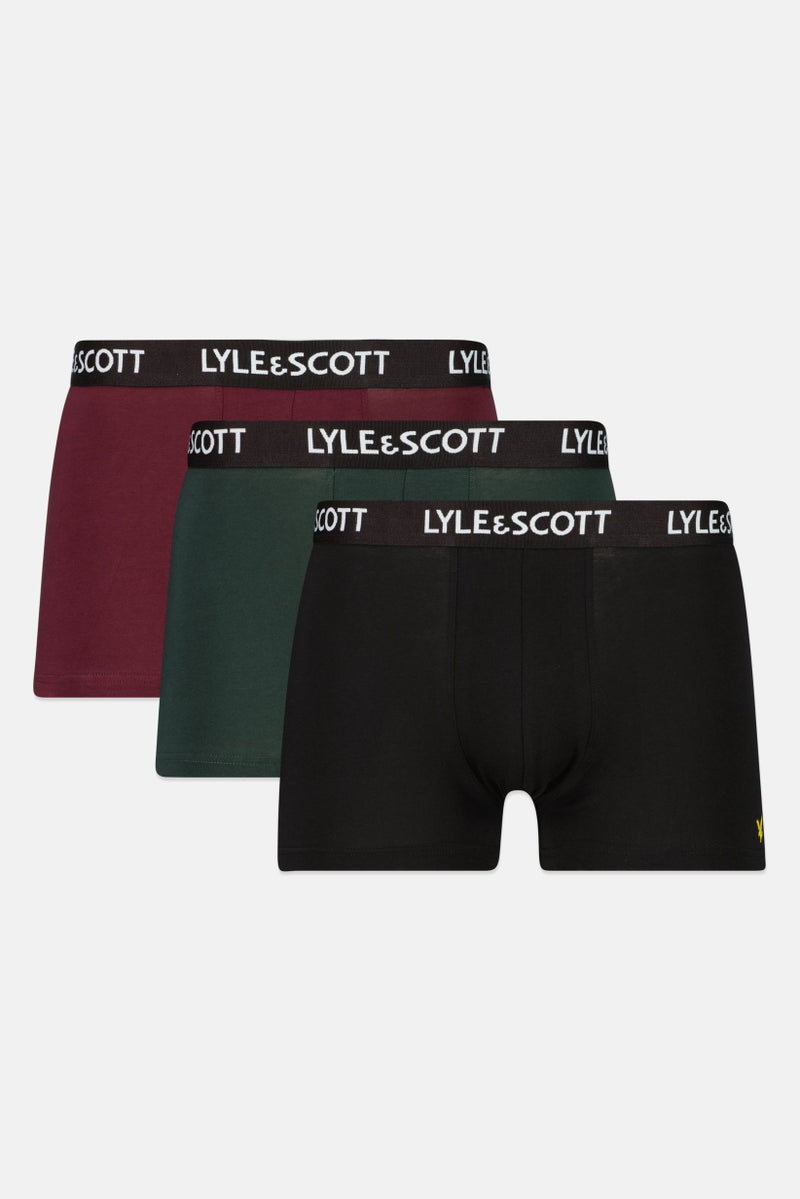 Lyle & Scott Men 3 Pcs Brand Logo Trunks, Multicolor - Image 1