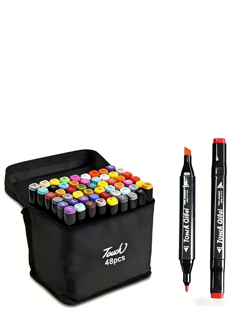Touch 48 color marker pen set Oil-based double-headed watercolor pen - Image 2