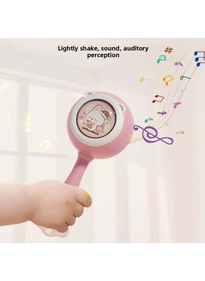 Generic Newborn Hand Rattle Baby Toys 0-1 Year Old Baby 3 To 6 Months Can Chew Early Education Sand Hammer Rattle Small Age-Color:[great Value Combination] Cute Rabbit Rattle 6-piece Set + Tumbling Monkey  - Image 5