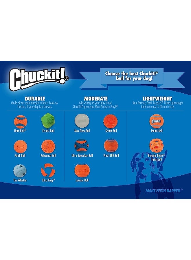 Chuckit! Fetch Dog Ball High Visibility Durable Rubber Dog Toy - 2 Pack - Small - Image 5
