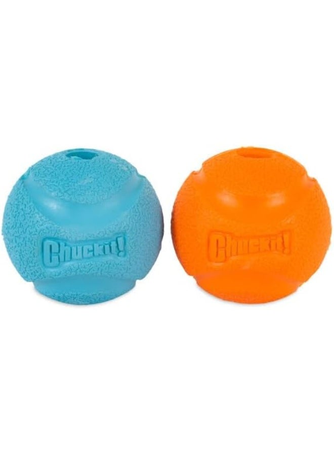 Chuckit! Fetch Dog Ball High Visibility Durable Rubber Dog Toy - 2 Pack - Small - Image 2